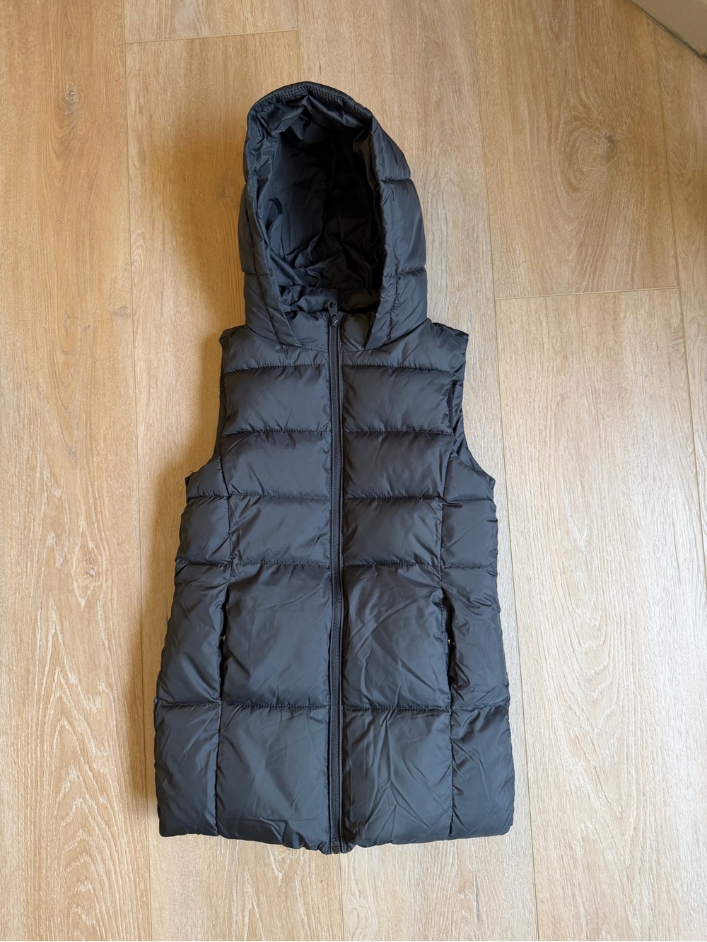Mango Kids Black Hooded Puffer Gilet Vest